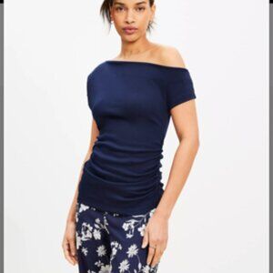 LOFT Ruched Off the Shoulder Top